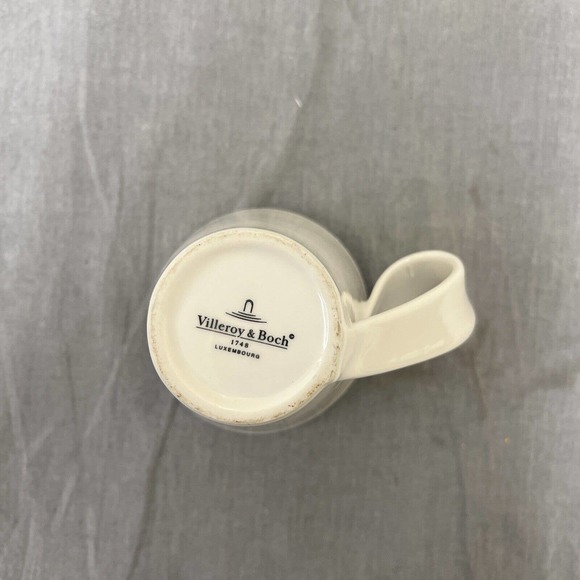 Villeroy Boch 1748 Luxembourg New Wave Mug Swirl Handle Cup White Porcelain 10oz - Picture 6 of 9